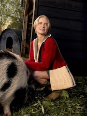 Radley Brown Dukes Place Raffia Medium Cross Body Bag - Image 1 of 8