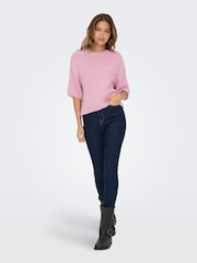 JDY Pink Short Sleeve Crew Neck Jumper - Image 2 of 5