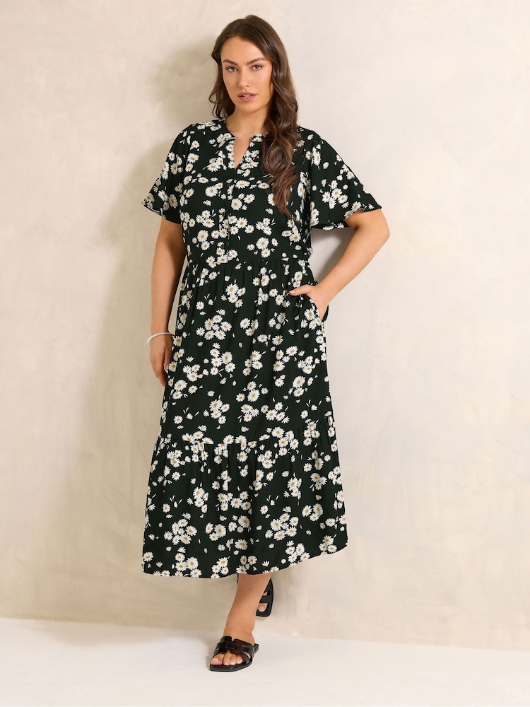 Negro - Evans Printed Boho Dress - Imagen 2 de 5