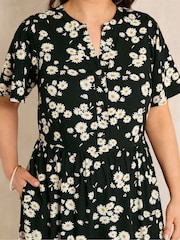 Negro - Evans Printed Boho Dress - Imagen 4 de 5