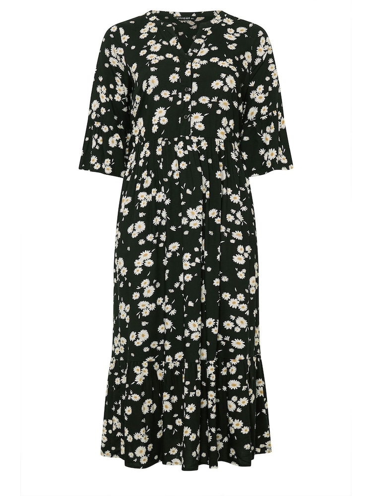 Negro - Evans Printed Boho Dress - Imagen 5 de 5