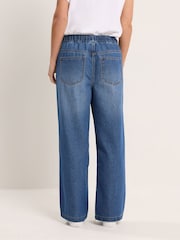 M&Co Blue Pull On Wide Leg Jeans - Image 3 of 5
