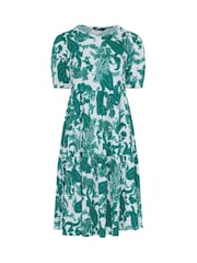 Yours Curve White Paisley Tiered Midi Dress - Image 5 of 5