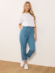 M&Co Blue Lightweight Denim Joggers - Image 1 of 4