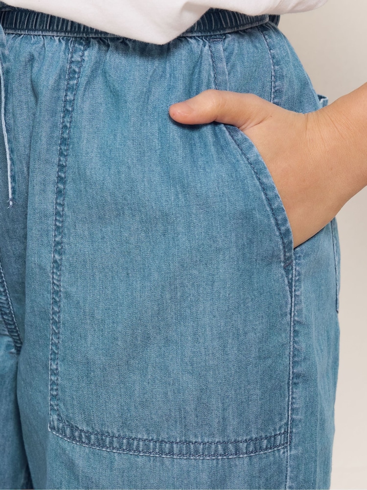 M&Co Blue Lightweight Denim Joggers - Image 4 of 4 M&Co Blue Lightweight Denim Joggers - Image 4 of 4