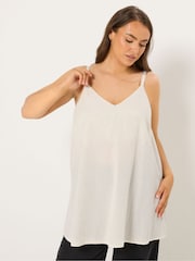 لون طبيعي - Yours Curve Vest Cami With Linen - Image 5 of 9