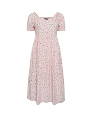 Yours Curve Pink Print Maxi Dress - Image 5 of 5