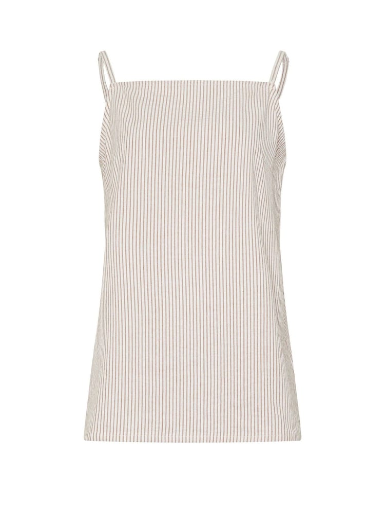 Long Tall Sally Brown Stripe Vest Top - Image 1 of 1 Long Tall Sally Brown Stripe Vest Top - Image 1 of 1