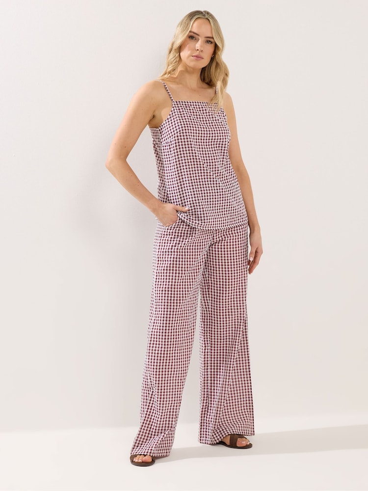 Long Tall Sally Brown Stripe Vest Top - Image 2 of 5