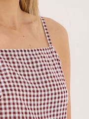 Long Tall Sally Brown Stripe Vest Top - Image 4 of 5