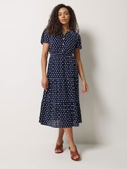 M&Co Κουμπί Ύφανση dobby Μακρύ φόρεμα με επίπεδα - Εικόνα 1 από 5