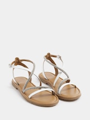 Yours Curve White Wide Fit Sandals - Image 3 of 5