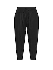 Yours Curve Black Barrel Leg Trousers - Image 5 of 5