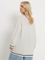 سترة كارديغان محبوكة بتصميم متباين من Yours Curve - صورة 3 من 5