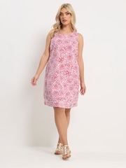 Yours Curve Red Floral Print Mini Dress - Image 2 of 5