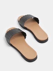 Yours Curve Black Extra Wide Fit EEE Sandals - Image 4 of 5