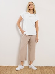 Long Tall Sally White Front Embroidered T-Shirt - Image 3 of 6