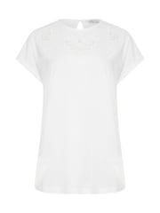Long Tall Sally White Front Embroidered T-Shirt - Image 6 of 6