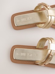 Gold Standard/Wide Fit Buckle Trim Sandals - Image 5 of 5