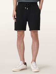 AllSaints Black Asher Sweat Shirt Shorts - Image 1 of 7