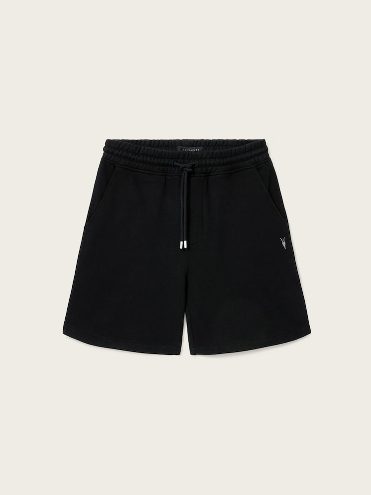AllSaints Black Asher Sweat Shirt Shorts - Image 7 of 7