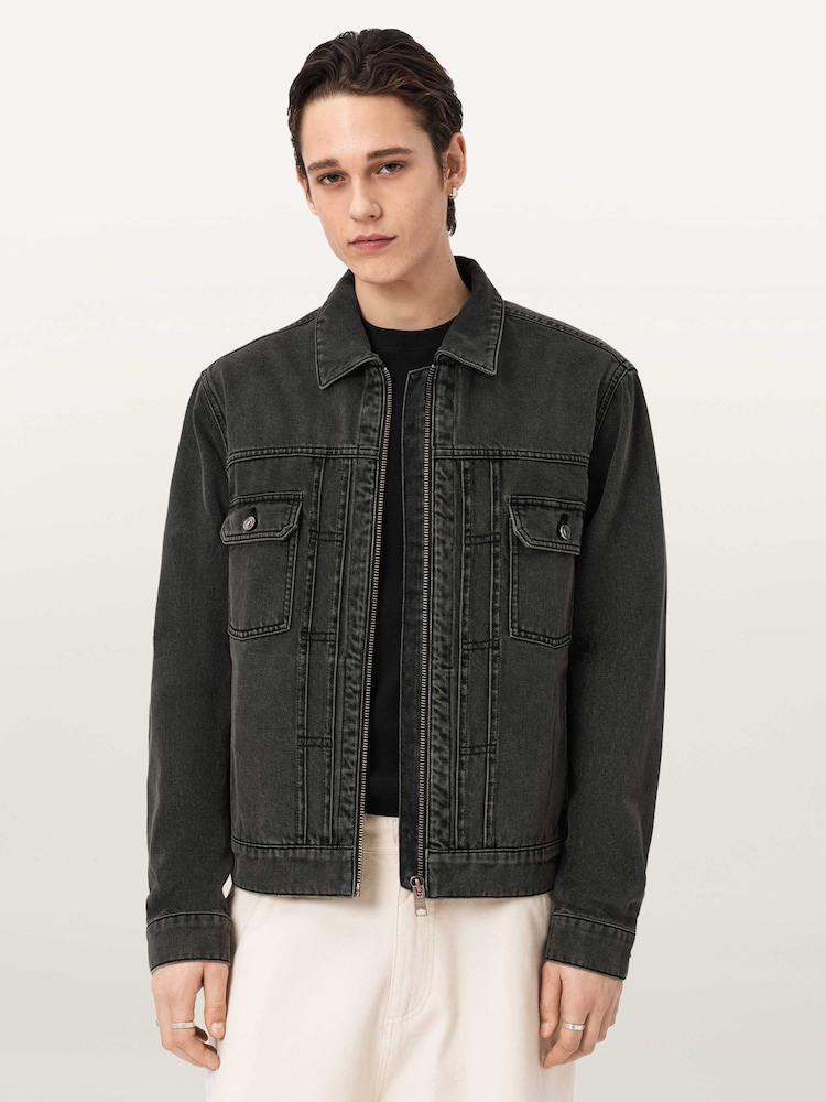 AllSaints Black Brightmore Jacket - Image 1 of 6 AllSaints Black Brightmore Jacket - Image 1 of 6
