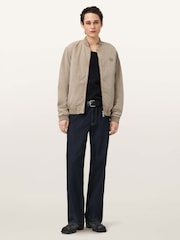 AllSaints Brown Forres Bomber Jacket - Image 2 of 6