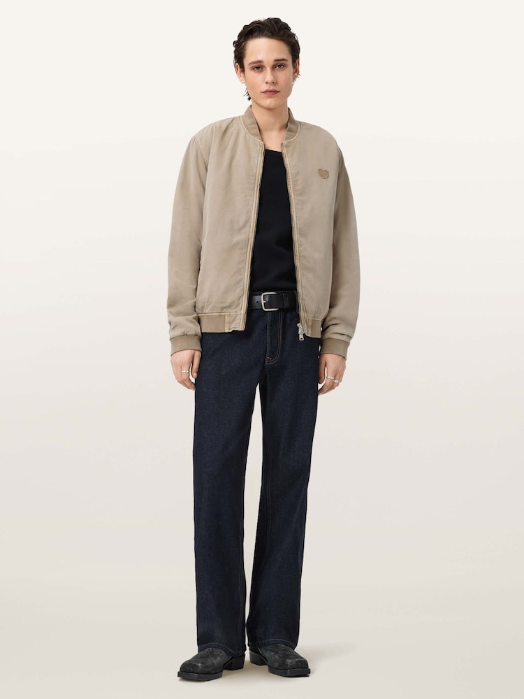 AllSaints Brown Forres Bomber Jacket - Image 2 of 6