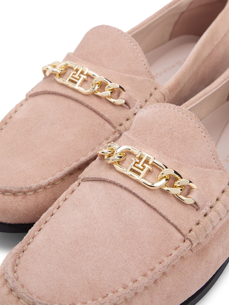 Mocasini Tommy Hilfiger Suede Chain Penny - Imaginea 6 din 6