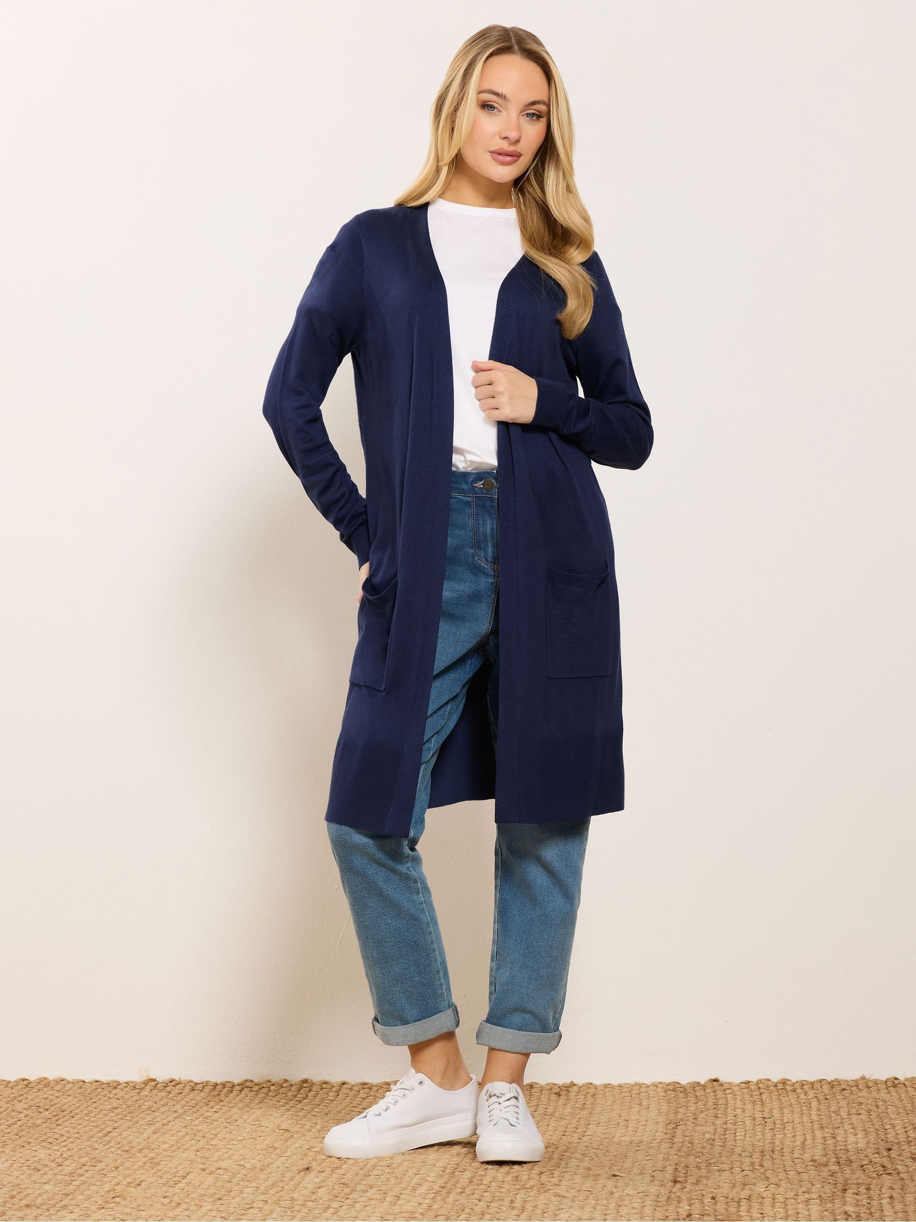 M & Co Women's Blue Longline Cardigan