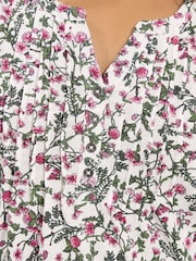 M&Co White Short Sleeve Henley Top - Image 4 of 4