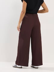 PixieGirl Brown Textured Wide Leg Trousers - Image 3 of 5