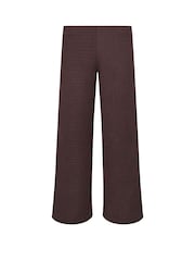 PixieGirl Brown Textured Wide Leg Trousers - Image 5 of 5