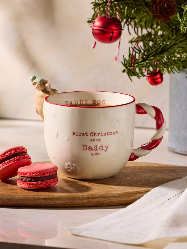 Cream Baby's First Christmas Hamish Daddy Mug - Image 1 of 3 Cream Baby's First Christmas Hamish Daddy Mug - Image 1 of 3