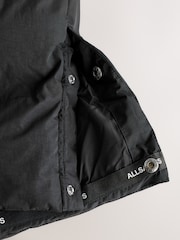 smALLSAINTS Black Longline Underground Logo Padded Coat - Image 14 of 14