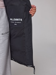 smALLSAINTS Black Longline Underground Logo Padded Coat - Image 7 of 7