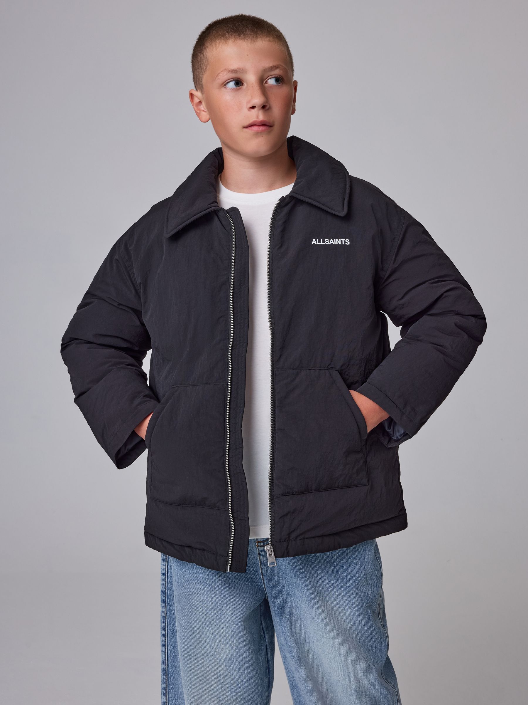 smALLSAINTS Black Padded Harrington Jacket