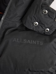 smALLSAINTS Black Longline Underground Logo Padded Coat - Image 10 of 11