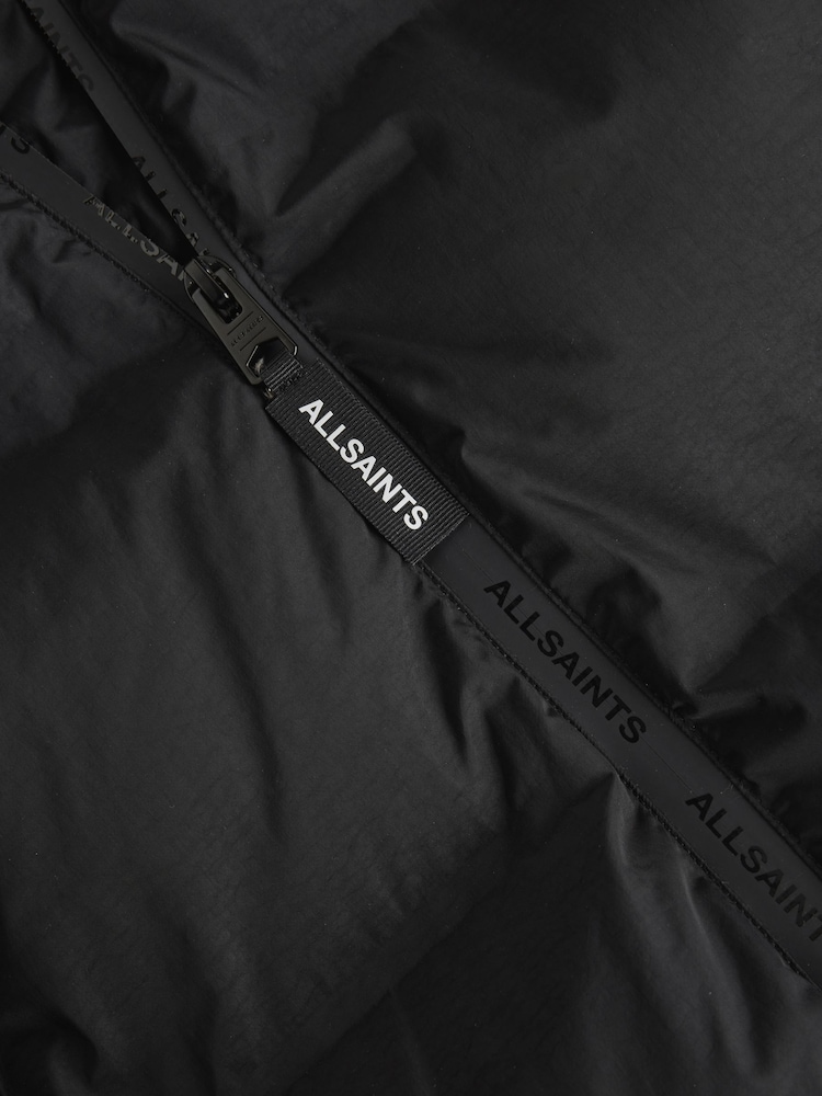smALLSAINTS Black Longline Underground Logo Padded Coat - Image 11 of 11 smALLSAINTS Black Longline Underground Logo Padded Coat - Image 11 of 11
