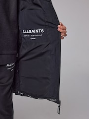 smALLSAINTS Black Longline Underground Logo Padded Coat - Image 7 of 7