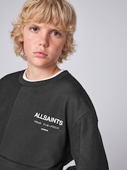 smALLSAINTS Black Underground Oversized Textured Panel Sweatshirt and Joggers Set - Image 8 of 12
