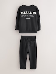smALLSAINTS Black Underground Oversized Textured Panel Sweatshirt and Joggers Set - Image 9 of 12