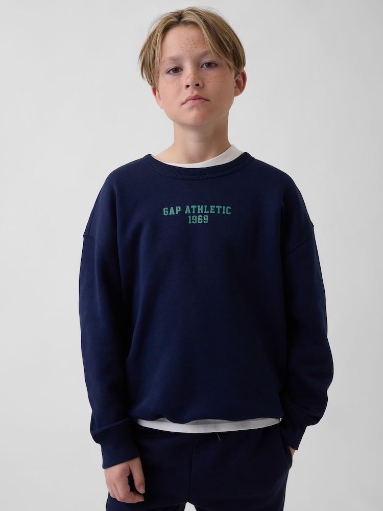 marine - Gap Relaxed Graphic Sweatshirt (4-13yrs) - Image 1 de 5