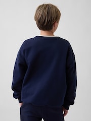 marine - Gap Relaxed Graphic Sweatshirt (4-13yrs) - Image 2 de 5