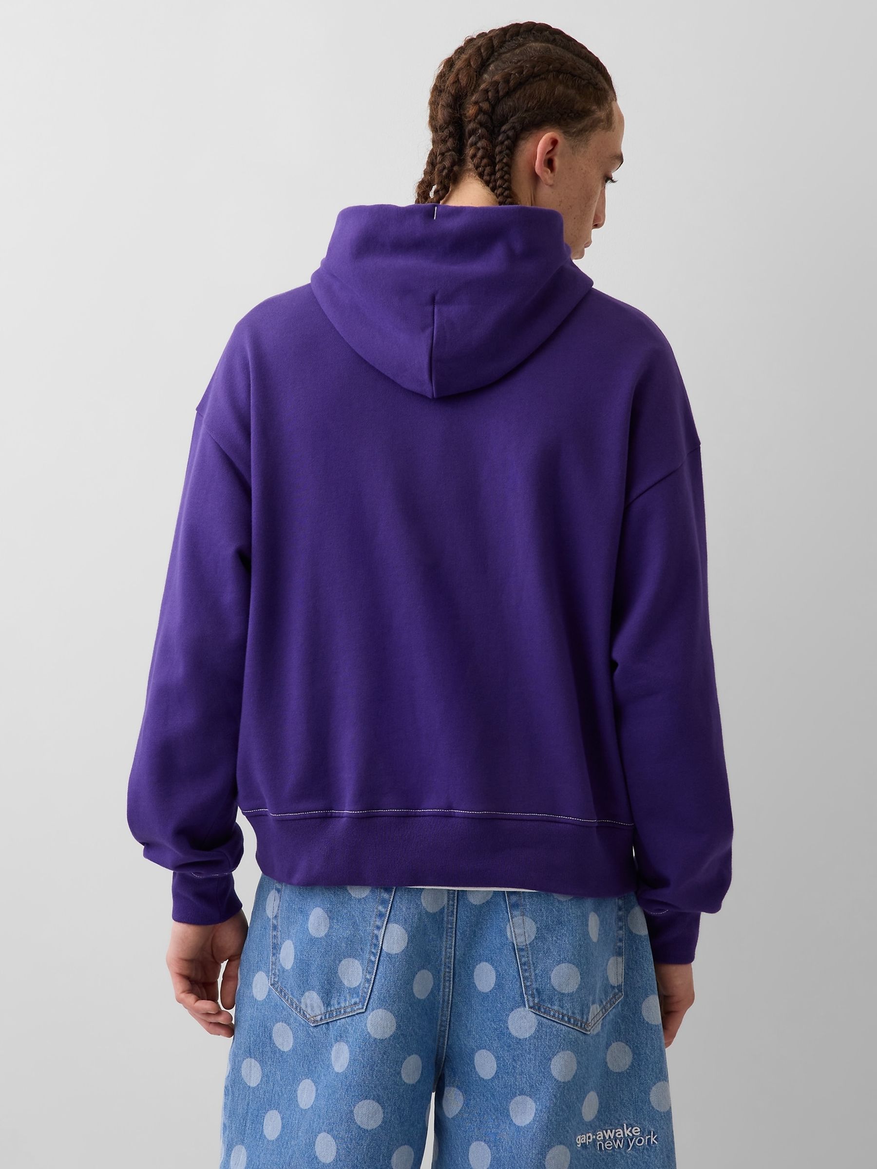 Buy Gap x Awake NY Purple Heavyweight Oversized Logo Hoodie from
