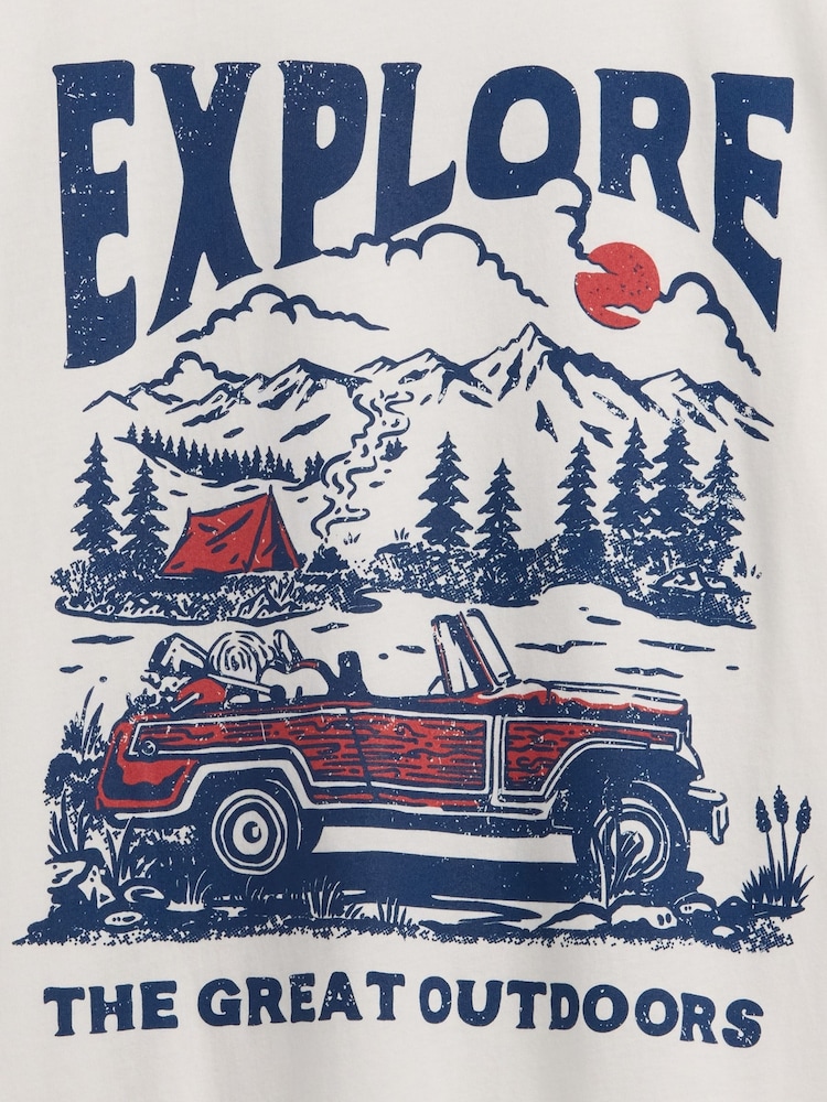 Gap Cream Graphic T-Shirt (4-13yrs) - Image 3 of 3 Gap Cream Graphic T-Shirt (4-13yrs) - Image 3 of 3