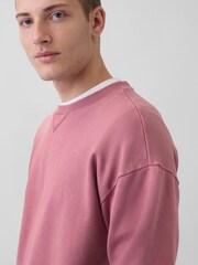 Rose - Gap Heavyweight French Terry Oversized Sweatshirt - Image 4 de 4