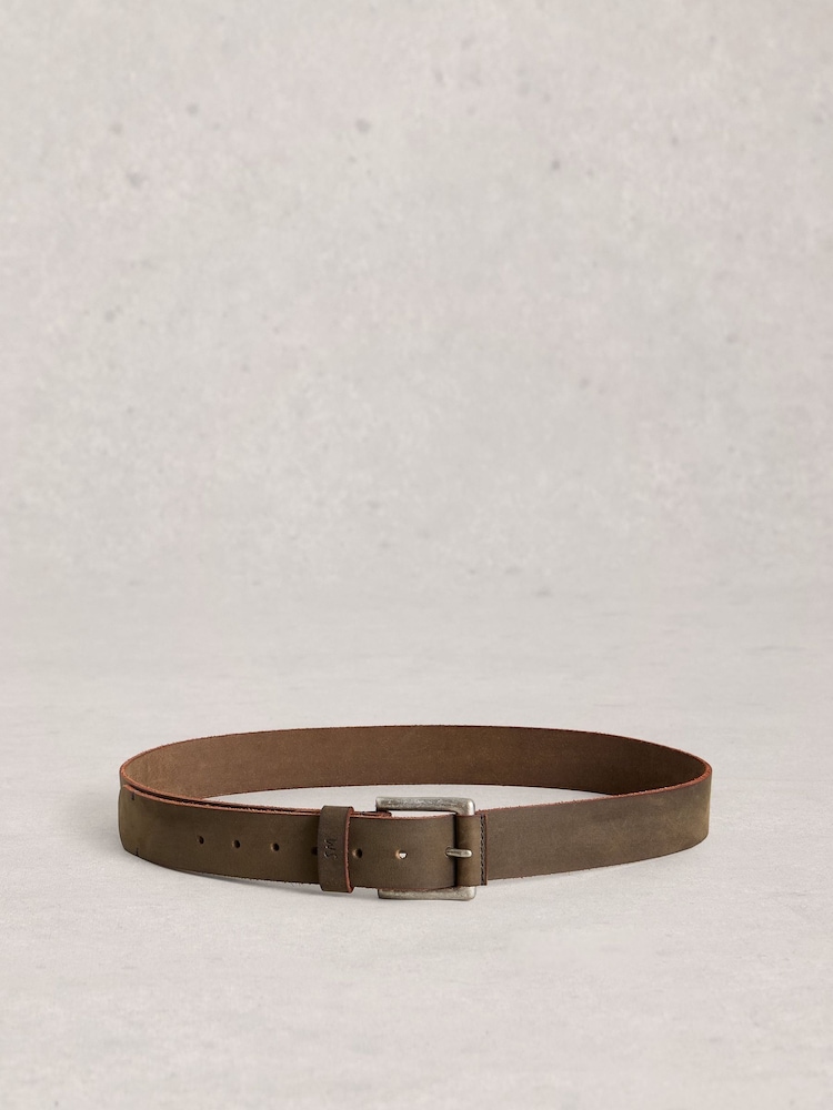 White Stuff Green Raw Edge Belt - Image 2 of 3