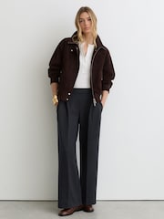 Reiss Remi Pinstripe Wide-Leg Joggers - Image 6 of 7
