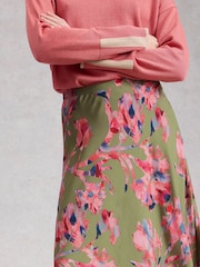 White Stuff Green Hope Bias Cut Maxi Skirt - Image 4 of 6